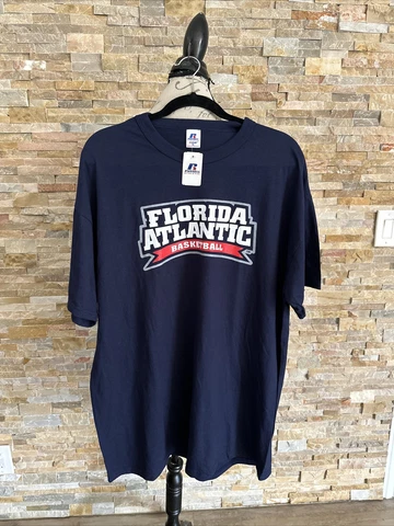 Florida Atlantic FAU Owls Basketball T-Shirt Men's Blue Short Sleeve XL Cover