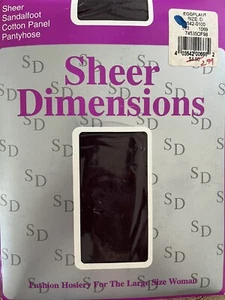 Sheer Dimensions Sheer Sandalfoot Pantyhose Lot of 2 Pair Size D Vintage - Picture 1 of 4