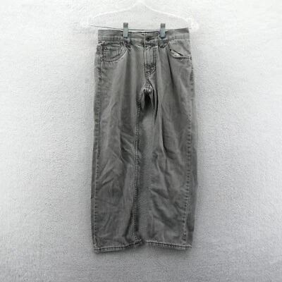 Jeans Levis 505 Niños 10 Reg 25x25 Gris Pierna Rayada Tiro Medio Lavado Denim Foto 1 de 4