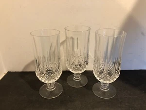 Set of 3 Cristal D'Arques-Durand Longchamp Iced Tea Crystal Glasses - Picture 1 of 3