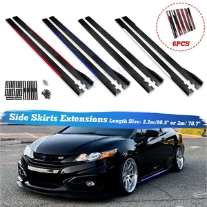 Carbon Style Side Skirt Rocker Splitters Winglet Wing For Acura TSX Honda Civic - Bild 1 von 23