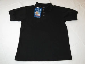 Youth Kids Dickies School Uniform Polo shirt short sleeve Black S 6/8 4552BK NWT - Picture 1 of 3