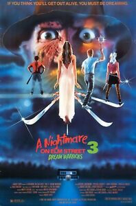 A NIGHTMARE ON ELM STREET 3 DREAM WARRIORS Movie Poster Freddy Krueger 12x18