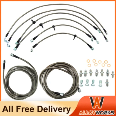 Replacement Front & Rear Brake Line Kits For 1994-2001 1998 Acura Integra RS LS - Image 1 of 4
