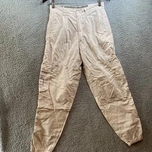 Pantalones cargo protectores Bugle Boy de colección años 80 Ocean League talla 28x29 beige - Imagen 1 de 7