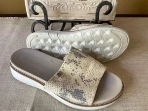 COLE HAAN WOMEN'S ZEROGRAND SLIDE SANDAL WHITE SNAKE PRINT STYLE 17725 7 1/2 C - Picture 1 of 7