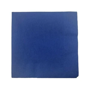 Servilletas de almuerzo desechables de papel de color liso azul real - Imagen 1 de 2