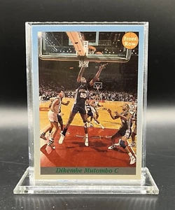 1991-92 Dikembe Mutombo RC Front Row #16 Rookie Georgetown Nuggets Hawks Rockets - Picture 1 of 2