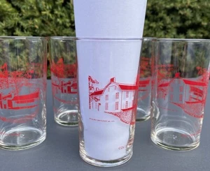 5 Federal Glass Tumblers COL. JOHN Johnston’s Home Piqua Ohio The Spot 1970’s - Picture 1 of 14