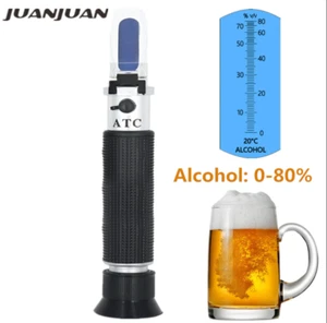 Handheld Alcohol Beer Refractometer Spirits Tester Alcohol 0-80% Portable Meter - Imagen 1 de 1