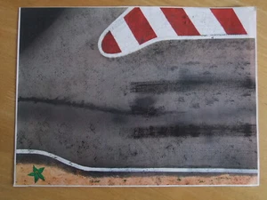 Run Off Area Printed Diorama Base - suitable 1:24 Scale Diecast or Plastic Cars - Picture 1 of 2