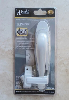 Wright Products Villa White Storm Door Pull Handle Latch VIL333WH Exterior - New - Image 1 of 2