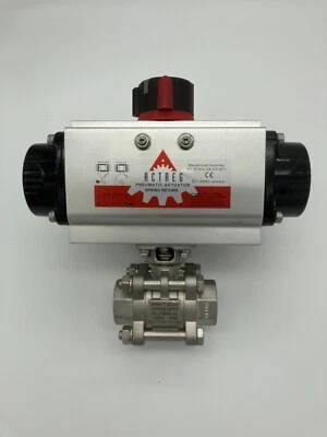 Mars Series 77 DN20 3/4” Pneumatic Ball Valve Actreg ACT40R 24v Pilot Actuated - Image 1 of 4