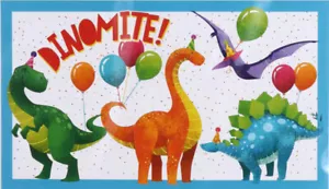 DINOMITE! Dinosaur photo backdrop birthday party Scene Setter poster Mural donos - Picture 1 of 2