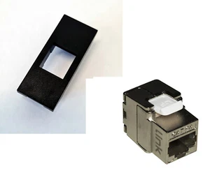 PRESA RETE DATI (PORTAFRUTTO+FRUTTO TOOLLESS) STP CAT 6A VIMAR LINEA COLORE NERO - Foto 1 di 12