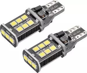 T15 W16W LED Reverse Parking Light Bulb Super Bright 6000K White 800LM 2 PCS NEW - Picture 1 of 4