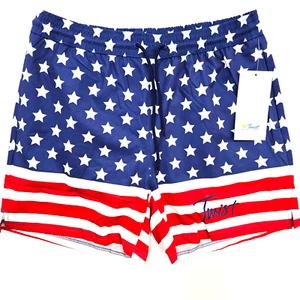 American Flag Red White & Blue Swimming Trunks Shorts For Men Beach wear Pockets - Picture 1 of 4