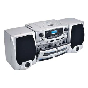 BT Audio System w Double Cassette Player/Recorder & Built-In Mic (SC-2121BT) - Picture 1 of 6