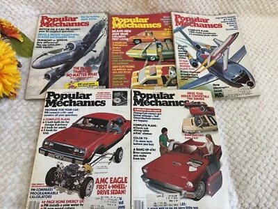 Vintage 1976,78,79 Popular Mechanics Magazine Lot Of 5-DIY,Auto,Aviation, Tech Foto 1 de 4