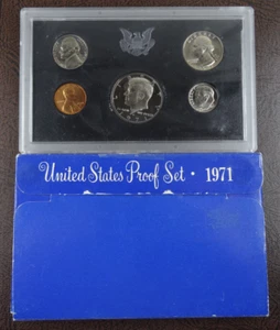 1971-S US Mint Proof Set 5 Coin Set OGP Original Government Packaging - Picture 1 of 4