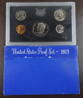 1971-S US Mint Proof Set 5 Coin Set OGP Original Government Packaging - Image 1 of 4