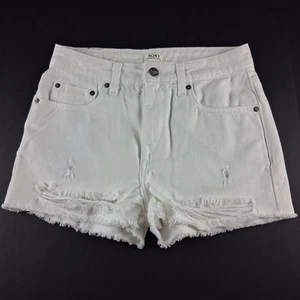 Roxy New Swell pantaloncino donna taglia 26 bianco neve effetto invecchiato taglio cotone denim - Foto 1 di 7