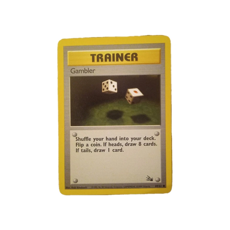 Pokemon Karte - Trainer Spieler/Gambler 60/62 - Fossil - Englisch Vintage - Bild 1 von 1