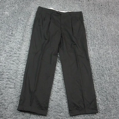 Brioni Pants Mens 38R Black Cannes Made in Italy Pleated Cuffed Dress 38x29 - Image 1 of 4