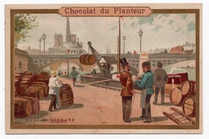 1890s Victorian Chocolat du Planteur Trade Card – Colonial Ad, Paris Scene - Picture 1 of 2