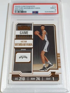 2023 Panini Contenders Victor Wembanyama Rookie #11 BRONZE RC - PSA 9 (LOW POP) - Picture 1 of 2