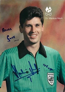 Dr. Markus Merk Original Autogrammkarte DFB - ca.10cm x 15cm - Bild 1 von 2