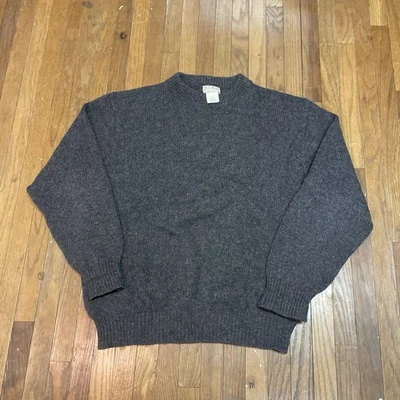 Vintage 80a LL Bean grey  Wool Sweater Mens XL Crewneck USA Made - Image 1 of 4