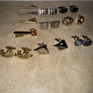 Assortment Of Cuff links And Tie Bars - Picture 1 of 5