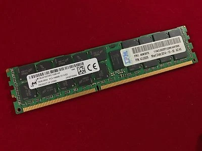 IBM 16GB Memory 46W0670 (DRX4) 1.5V PC3-14900 LP RDIM 47J0225 - Image 1 of 3