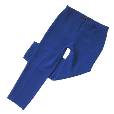 Pantalones al tobillo clásicos de crepé azul zafiro azul marino básicos 8 nuevos con etiquetas Theory Foto 1 de 4
