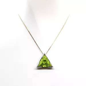 Collana in Argento con Maxi Pendente in Zirconia Cubica - Verde - Foto 1 di 1