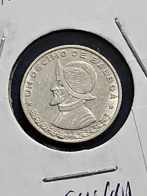 1961 PANAMA 1/10 BALBOA VINTAGE 0.900 SILVER COIN ( KM. # 24 ) - Image 1 of 2
