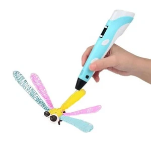3D Stift für Kinder - 3D Stift Kit mit intelligenter LED-Anzeige und USB-Aufladung - Blau - Bild 1 von 8