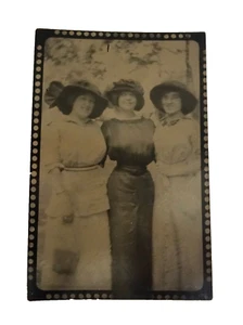 RPPC ARCADE NOVELTY REAL PHOTO LOVELY LADIES CHICAGO FERROTYPE POSTCARD neocurio - Picture 1 of 8