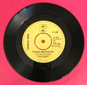 CHARLIE RICH - EPC 1897 - THE MOST BEAUTIFUL GIRL 1974 (2265) - Picture 1 of 4