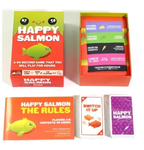 HAPPY SALMON Family Party Card Game Exploding Kittens Group Play - Picture 1 of 2