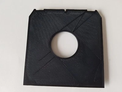 Lens Board 3 3/4x3 7/8in for Linhof Master Technika 4x5 Copal 0 Center Hole - Image 1 of 3