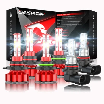 For Toyota Camry 2002 2003 2004 2005 2006 LED Headlight High/Low+Fog Light Bulbs - Image 1 of 4