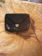 vintage metallic black evening clutch 