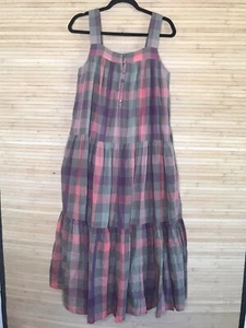 Vestido Faherty Marina Desierto Cuadros Niveles Maxi Talla XS - Imagen 1 de 7