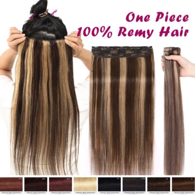 Dick Ein-Tressen 100% Remy Echthaar Clip In Extensions Haarverlängerung 60cm DEU - Bild 1 von 4