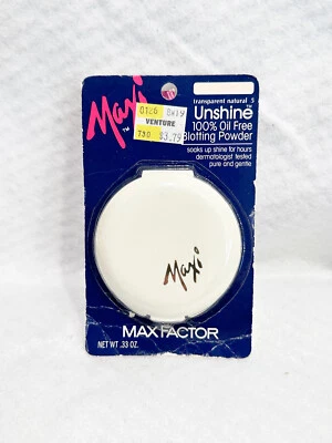 VINTAGE MAX FACTOR MAXI UNSHINE BLOTTING POWDER - TRANSPARENT NATURAL - NOS - Image 1 of 2