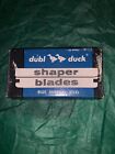 Box Of 5 Vintage Dubl Duck Hair Shaper Razor Blades - Blue Surgical Steel - Usa