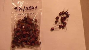 5 STÜCK T5A 250 V MINIATUR MICRO LANGSAM DURCHBLASENSICHERUNG PCB DURCHSTECKLOCH ZYLINDRISCHER TYP  - Bild 1 von 1