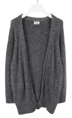 Acne Studios Clair PR Satin Strickjacke Damen Groß Mohair Merino Wollmischung - Bild 1 von 4